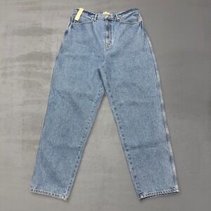 NEW James Street Co. Tapered Fit Light Wash Denim Jeans Women 34 x 32.5 LA